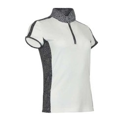 Pure Golf Brooke Cap Sleeve Polo Shirt - White